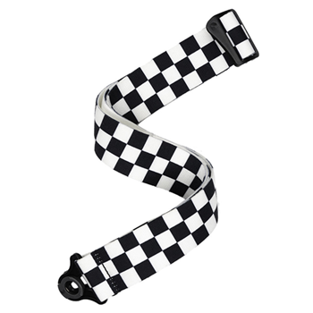 D'Addario 50BAL13 Auto Lock Guitar Strap - Skater Checkerboard