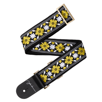 D'Addario 50JL00 Jl Jaq Rooftop Wht-Yel-blk Guitar Strap