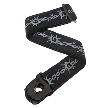 D'Addario 50PLA04 Planet Lock Guitar Strap - Barbed Wire