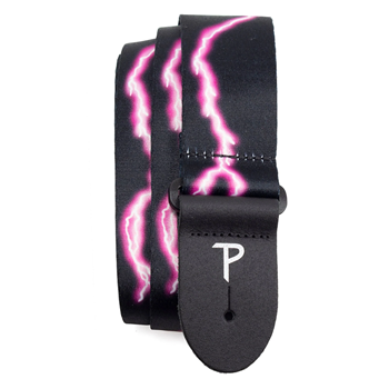 Perris LPCP-703 2" Poly Pink Lighting Guitar Strap Fully Adjustable