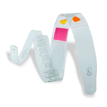 Levys M26CVP-01 2.5" Clear Vinyl Strap With Pockets