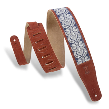 Levys MSJ26-RST 2.5" Suede Strap With Jacquard Strip & Suede Backing