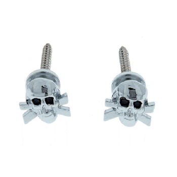 P-GRV-GP610C Strap Locks - Grover, Skull And Cross Style Chrome