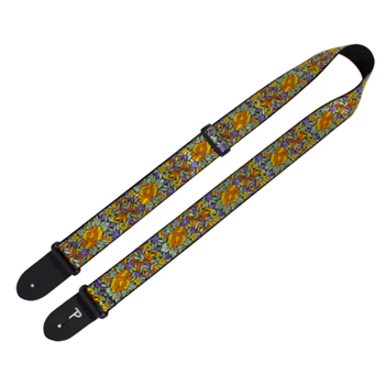 Perris TWS-7276 2" Jacquard Guitar Strap - Orange-Yellow Floral