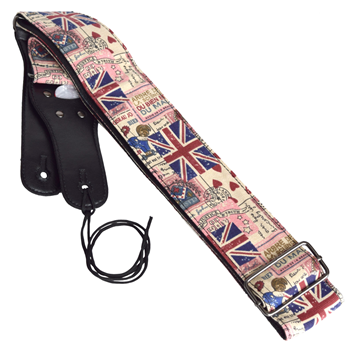Viper VIP 4050 ENG 2.5" Wide England Print Guitar Strap