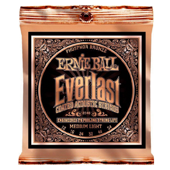 Ernie Ball 2546EB Everlast Coated Phosphor Guitar Strings - Medium Light 12-54