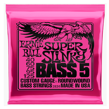 Ernie Ball 2824EB 5 String Bass Strings, 40 - 125