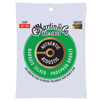 Martin 41Y18MA540S Authentic Marquis Silked Acoustic Strings 92/8 Pb - 12-54 Light
