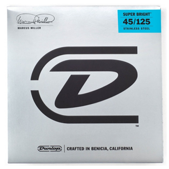Dunlop DBMMS45125 Marcus Miller Super Bright Bass Strings, 045-.125, 5 Strings/set