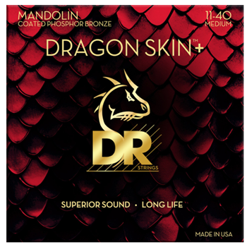 DR Strings DMP-11 Dragon Skin Coated Mandolin Strings 11-40, Loop End
