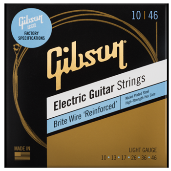 Gibson G-BWR10 Brite Wire Reinforced Electric Guitar Strings 10-46