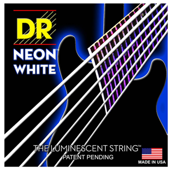 DR NWE-9 Neon White Coated Electric Guitar Strings Light 9-42