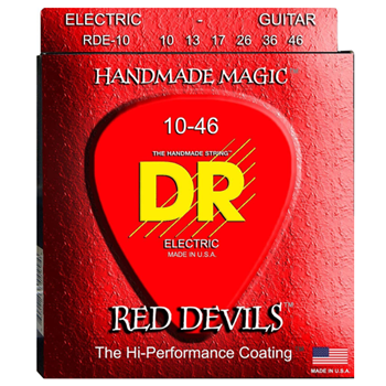 DR RDE-10 Red Devils Coated Electric Guitar Strings Medium 10-46