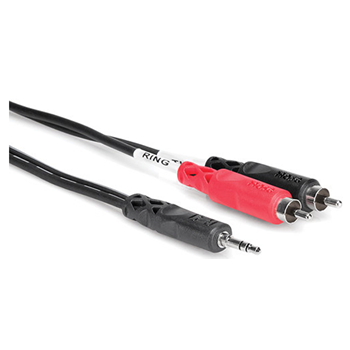 Hosa CMR-215 Stereo Breakout 3.5mm Trs To Dual Rca