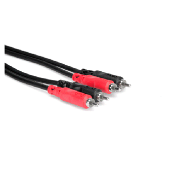 Hosa CRA-202 Stereo Cable Dual RCA Male To Dual RCA Male - 6.5 ft