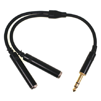 Link Audio LP27Y 1/4 Inch Cable Joiner. Trs Male To 2 X Trs Female (headphone Splitter)