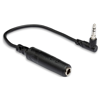 Hosa MHE-100.5 Headphone Adaptor 1/4 In Trs To Right-Angle 3.5mm