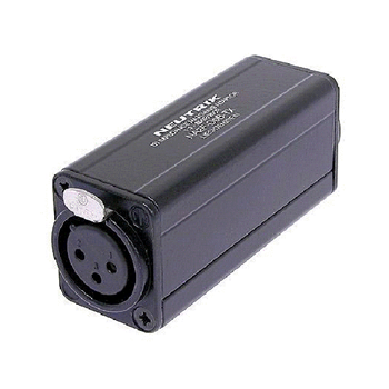 Neutrik NA2F-D0B-TX Transformer Balancing Adapter-Rca Jack To Xlrf - Black