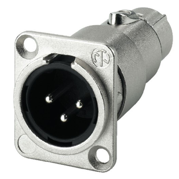 Neutrik NA3MDF 3-Pin XLR Male Passthrough Panel Mount