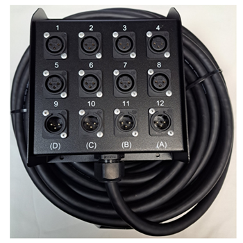 BRTB VB8-4X-75 (Custom Length) Viper Series 8x XLR Sends + 4x XLR Returns Stage Box Audio  Snake - 75 ft