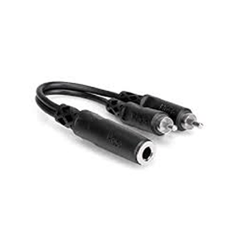 Hosa YPR-131 Y Cable 1/4 In Tsf To Dual Rca