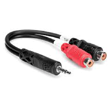 Hosa YRA-154 1/8" Trs (m) - Rca (f) 'Y' Cord - 3.5mm