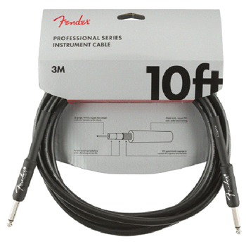 Fender 0990820024 Pro Series Instrument Cable 10 ft - Black