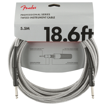 Fender 0990820069 Pro Series Instrument Cable 18.6 ft - White Tweed