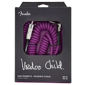 Fender 0990823001 Jimi Hendrix Voodoo Child Coiled Instrument Cable 30 ft - Purple