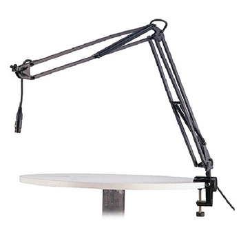 K&M 23850-BLACK Steel Microphone Desk Arm, 3-Pin Xlr With 5m Cable - Black