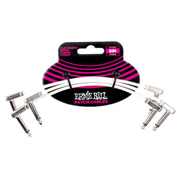Ernie Ball 6385EB 6" Flat Ribbon Cable 3 Pack - White