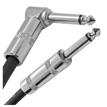 BRTB AGA-2 Artist Series TS Male to TS Male Straight to Right Angle Instrument Cable - 2 ft