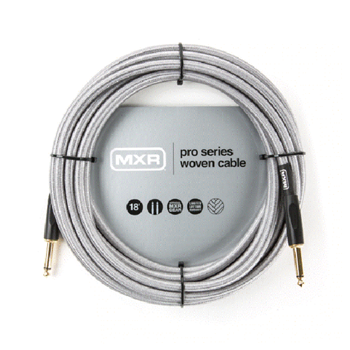 MXR DCIW18 18' Pro Series Woven Insturment Cable Straight/straight Angle
