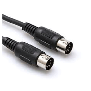 Hosa MID-305BK MIDI Cable 5-pin DIN - 5 ft