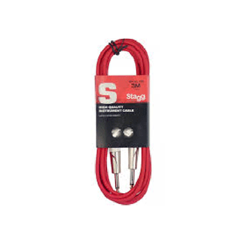 Stagg SGC3DL-CRD 10ft Instrument Cable - Red