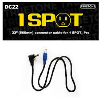 Truetone TT-DC22 22'' Male Right Angle to Male Straight Power Adaptor Cable
