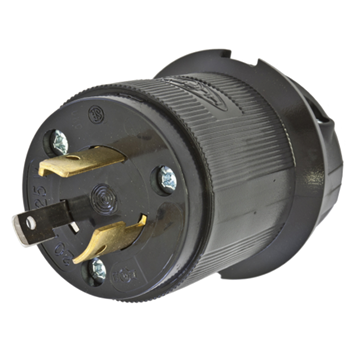 Hubbell HBL2311BK 20a Male Tl# Plug - Black