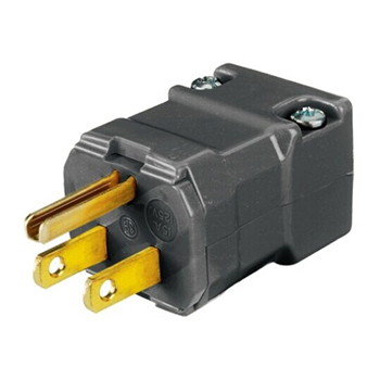 Hubbell HBL5965VBLK Male Plug 15a 125v Black