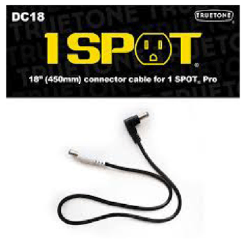 Truetone TT-DC18 1 Spot 18'' Male R-Angle to Male Straight Power Adaptor Cable