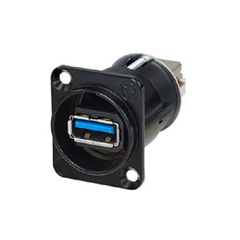 Neutrik NAUSB3-B Black Panel Usb Feed Through 3.0