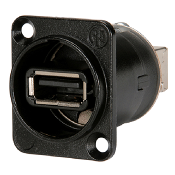 Neutrik NAUSB-W-B Black Panel Mount Usb Jack