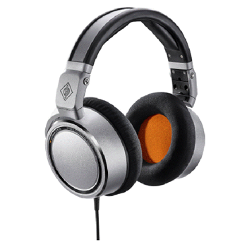 Neumann NDH 20 Closed-Back Studio Headphones, Silver /w Black & Orange Trim