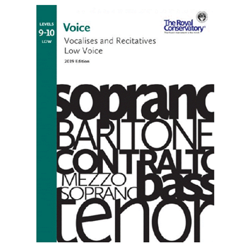 The Royal Conservatory V5V10 Voice Vocalises And Recitatives Low Voice 9-10