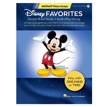 Hal Leonard HL283720 Disney Favorites Simple Sheet Music w/AA Play-Along