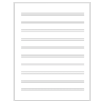 Music One Select 1MM10 Manuscript Pad 10 Stave