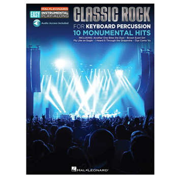 Hal Leonard HL122208 Classic Rock For Keyboard Percussion 10 Monumental Hits