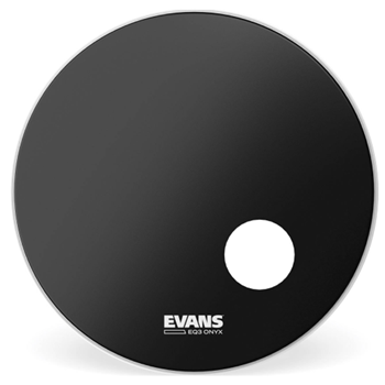 Evans BD22RONX 22 Inch Eq3 Onyx Bass Drumhead - Resonant