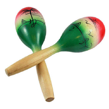 Granite Percussion GP-MARACA2 Large Scale Maracas 10 Inch - Floral
