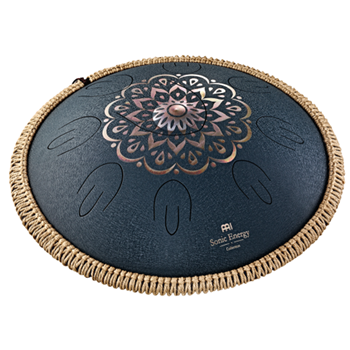 Meinl OSTD2NBE Engraved 16" Octave Steel Tongue Drum, D Amara, Navy Blue