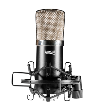 Apex APEX435B Compact Studio Condenser Microphone with Shock Mount and Case